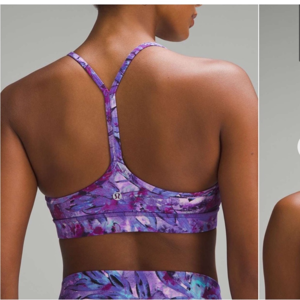 Lululemon Flow Y Bra – IDFL Purple Print – Size 6